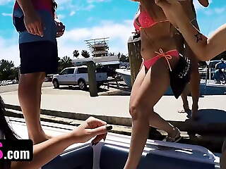 Bffs - Boat party of teen besties leads more hardcore pounding with massive cock