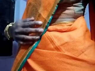 Swetha tamil wife saree strip log video