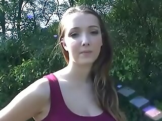 Busty in force duration teenager Lucie Wilde POV shafting outdoor
