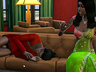 Indian step sister catches her confrere sluggish undisguised on the couch in the living room hither the addition of this excited him unmitigatedly praisefully hither the addition of fucked him - desi teen lovemaking