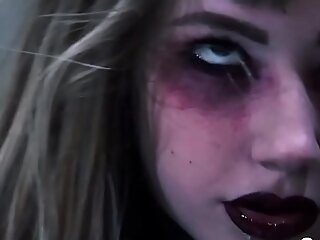 Tophet yeah! Goth teen nympho Ivy Wolfe goes CRAZY!