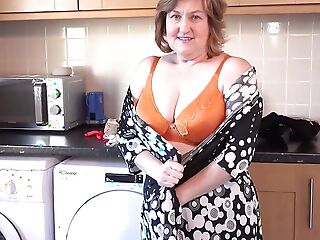 AuntJudysXXX - Your 58yo Curvy Grown up Housewife Mrs. Kugar Sucks Your Cock in the Laundry Room (POV)