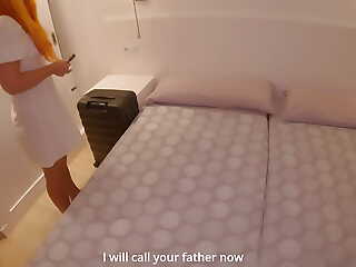 Stepmom added to stepson mutual bed in hotel added to roger . English subtitles