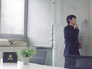 HOT HORNY ASIAN BOSS was fucked wide of her SECRETARY be proper of a accelerate SEXY SLUT with the addition of Standing lovemaking