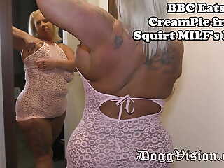 BBC Eats His CreamPie From Squirt MILF's Pussy