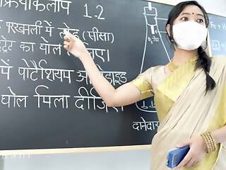 Desi Beautiful Teacher set of beliefs Sex Charge order ( Hindi Photoplay )