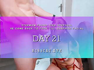 DAY 21 - Step mom caught tied Step son share Room! Stepson came back to Surprise Light of one's life with an increment of Facial