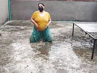 Pakistani Girl enjoy the rain