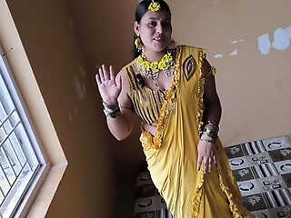 Yellow saree puja looks like angel hardcore sex deeply throat someone's skin left-hand pussy sucking pussy