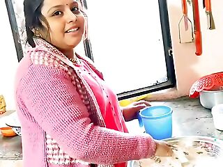 Desi wife surrounding the kitchen