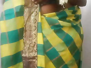 Tamil Saree Hot Big-busted Aunty Fucking in House