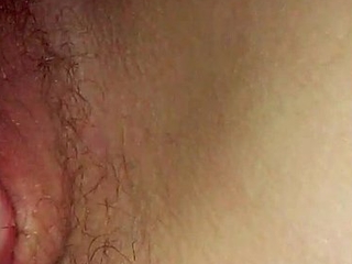 Teenage woman masturbating wide tiny lotion bottle